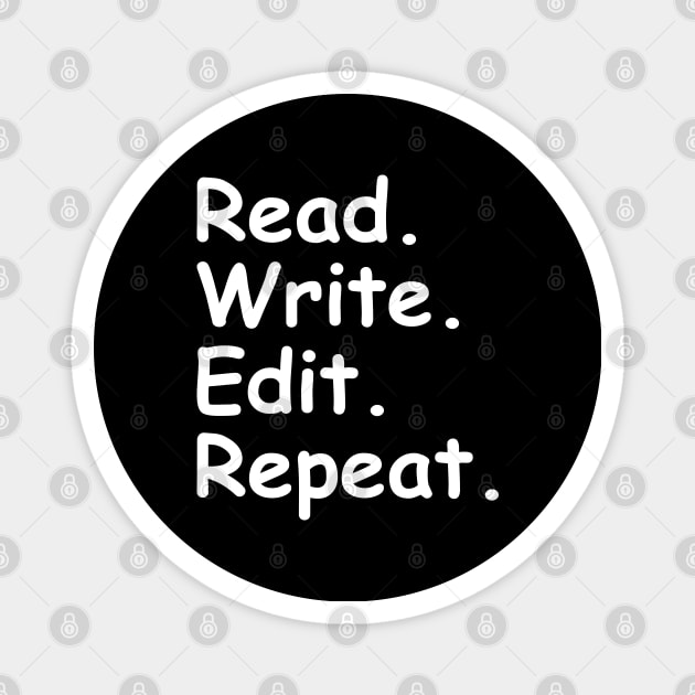 Read Write Edit Repeat Magnet by DragonTees